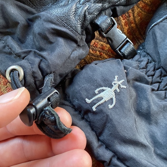 Smartwool leather wool winter ski bike hike gloves RARE black warm Unisex M W L - Picture 10 of 12